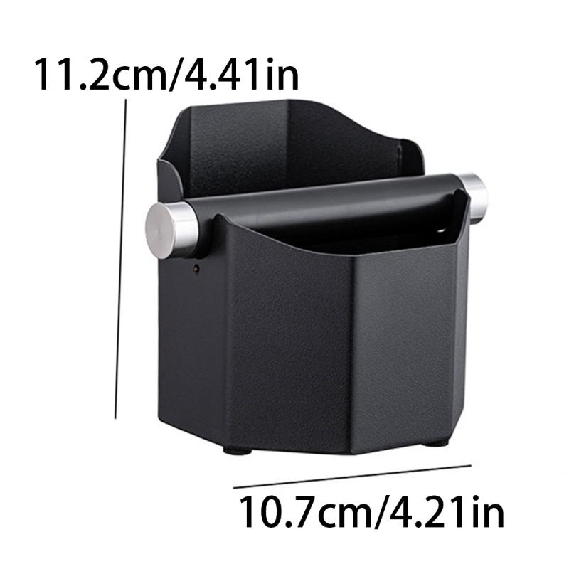 Small Coffee Grounds Box Stainless Steel Espresso Dump Bin Coffee Knock Box Coffee Waste Box Coffee Accessories