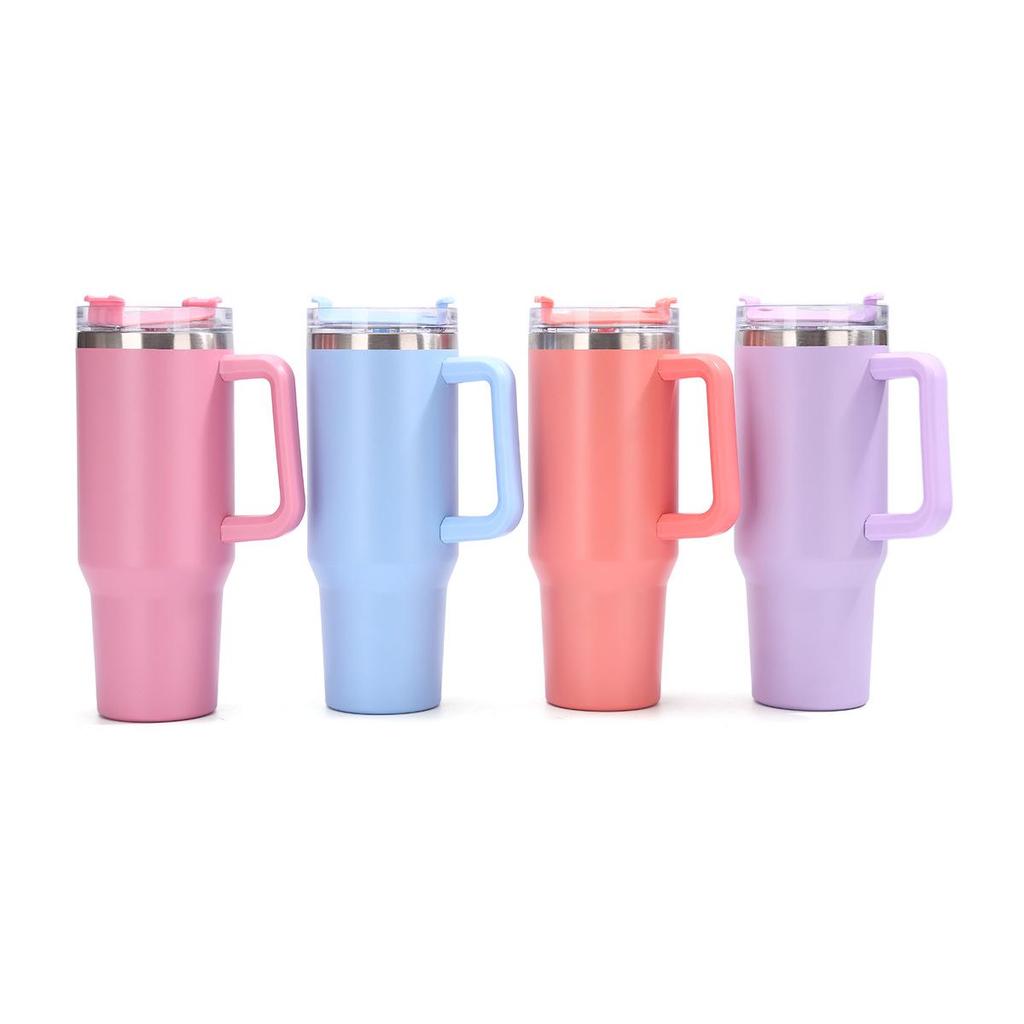 Large Capacity 40oz Insulated Stainless Steel Car Cup with Handle - Portable Outdoor Ice King Cup