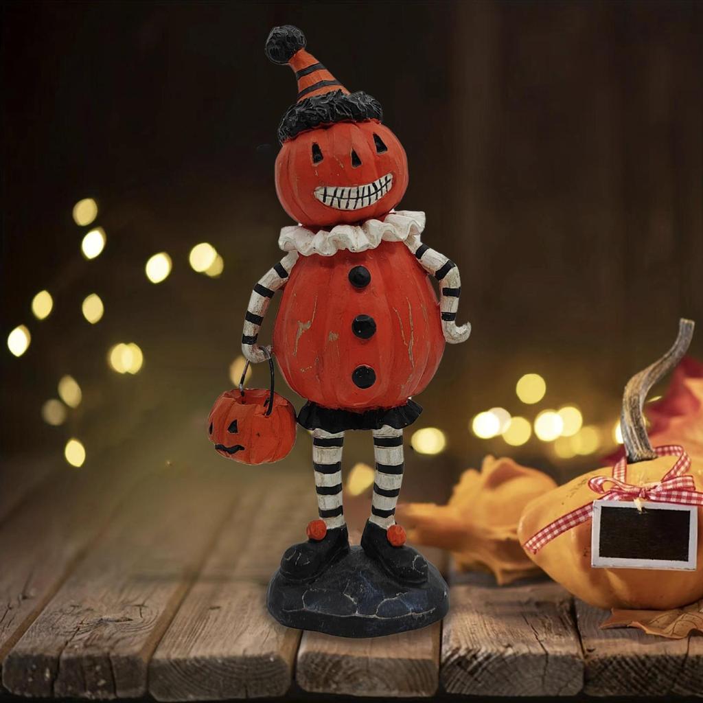 Halloweenské kreativní zvířecí sovy dýňové pryskyřičné ozdoby, domácí dekorace, stolní ozdoby