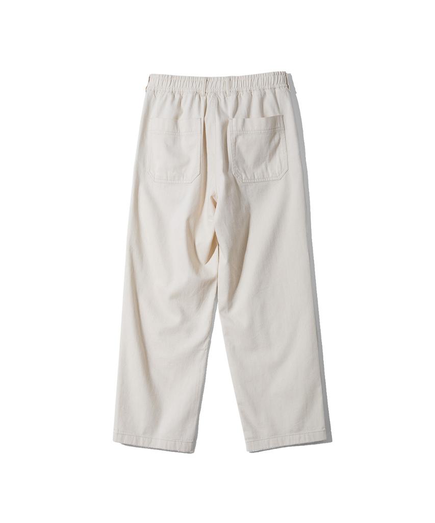 Holliseon Cove Drape Loose Denim Pants Ecru