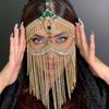 Tassel Mask Halloween Rhinestone Mask Masquerade Versatile Accessories Female Mask