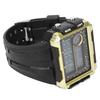 Men S Electronic Watch Night Light Waterproof Large Dial Dual Time Digital Sports WatchBlack Gold