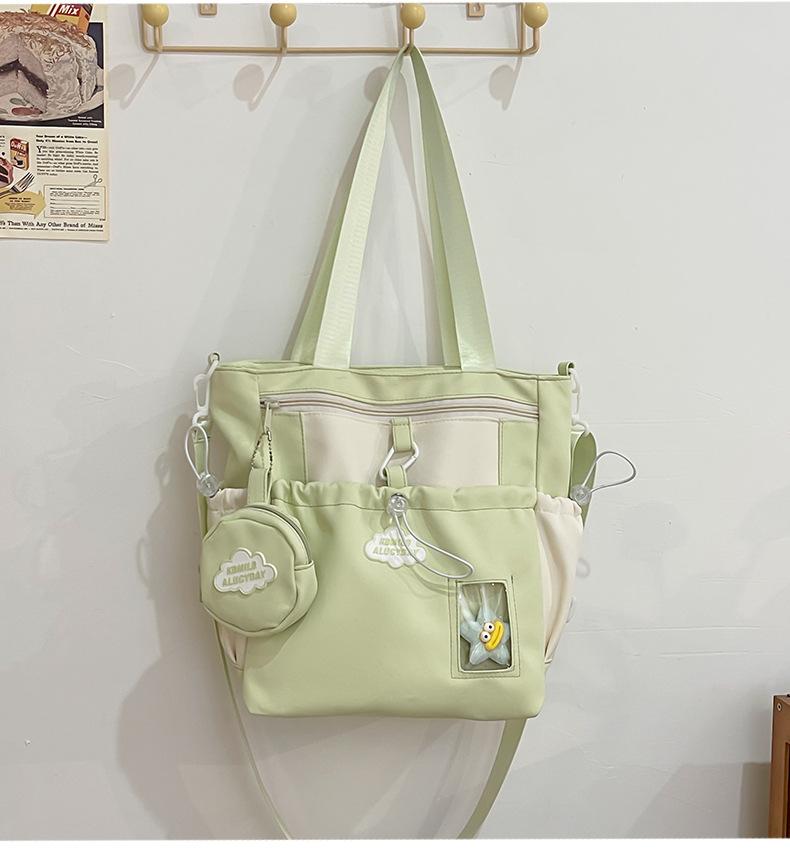 High-value Soft Girl Girl Backpack Small Ins Mini Small Bag Female College Student Spring Outing Two-piece Backpack