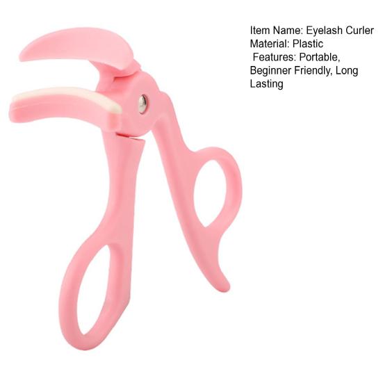 Women Eyelash Curler with Ergonomic Handle Natural Long Lasting Professional Lashes Curling Tools Mini Precise Control Eye Lash