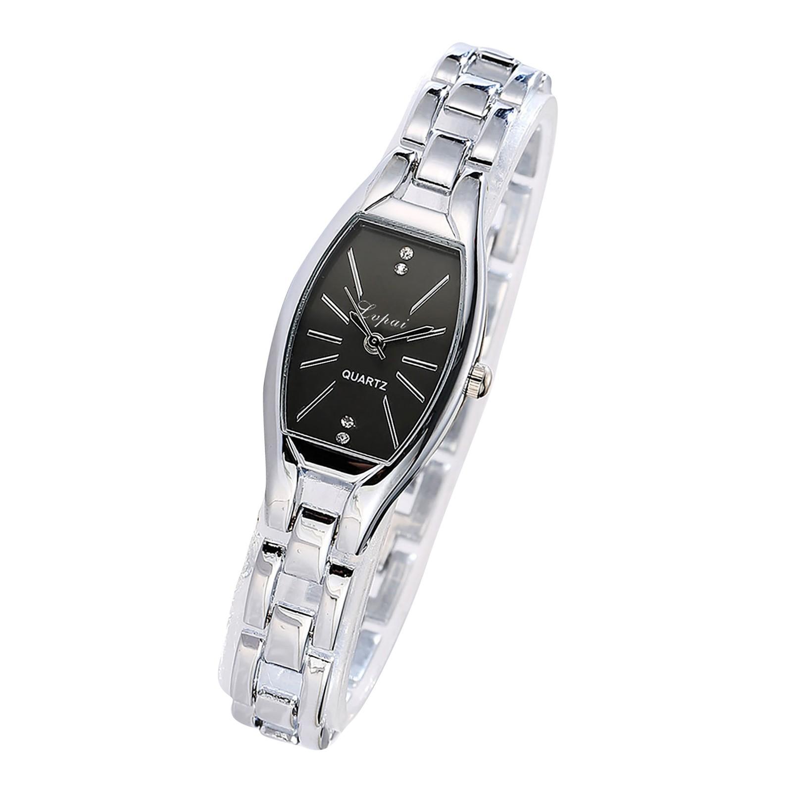 

Модные женские женские унисекс кварцевые наручные часы из нержавеющей стали со стразами One Size