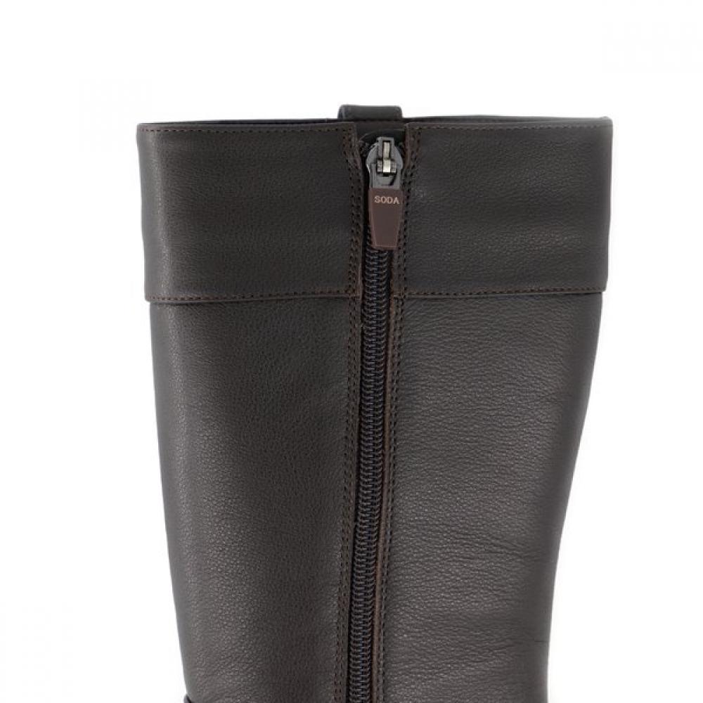 Soda Women S Half bootS Brown Alh202 Hc22