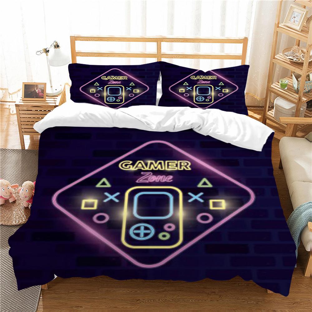 Home Textiles Bed Set 3D Gamepad Print Pillowcase Comfortable Comforter Duvet Covers Microfiber