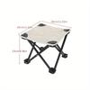 1Pc Outdoor Camping Folding Stool, Portable Folding Chair With Storage Bag And Side Pocket, Metal Frame, Quick Setup, Lightweight Design, Suitable