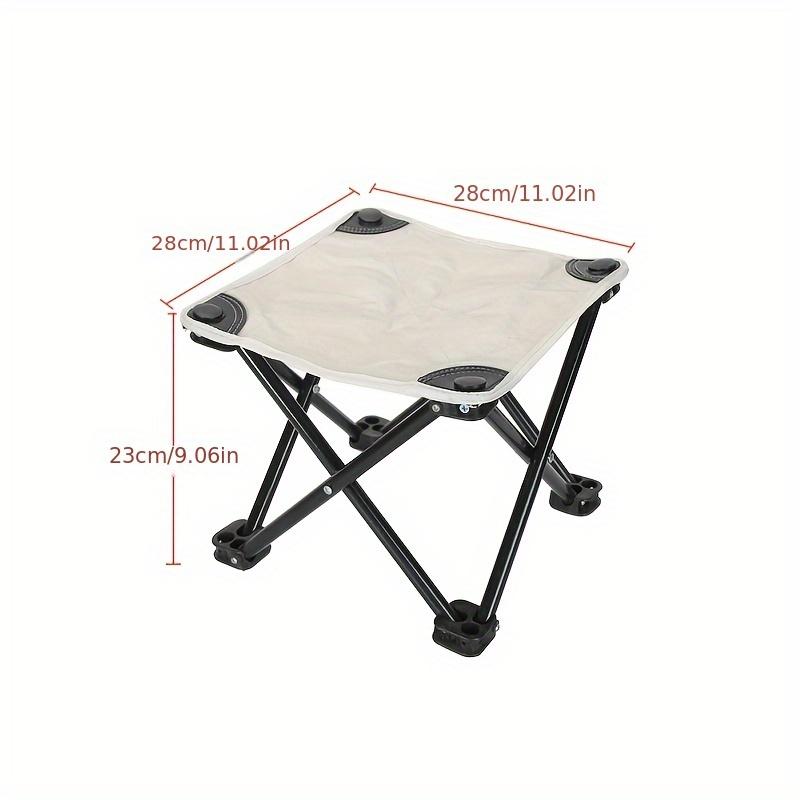 1Pc Outdoor Camping Folding Stool, Portable Folding Chair With Storage Bag And Side Pocket, Metal Frame, Quick Setup, Lightweight Design, Suitable