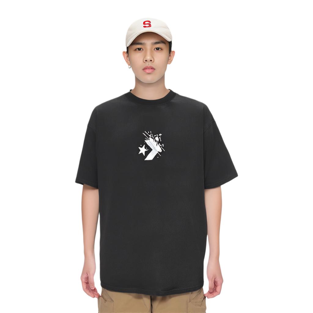 Converse Set in Sleeve T Shirt Men's Black 10022772-A03