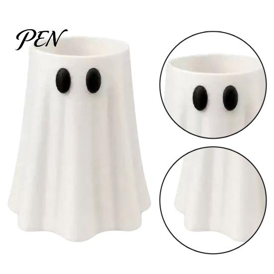 Holiday Table Decoration Halloween Ghost Can Holder, Spooky Figurine Drink Reusable Flexible Holder Cooler Sleeve, for Party Slim Standard And