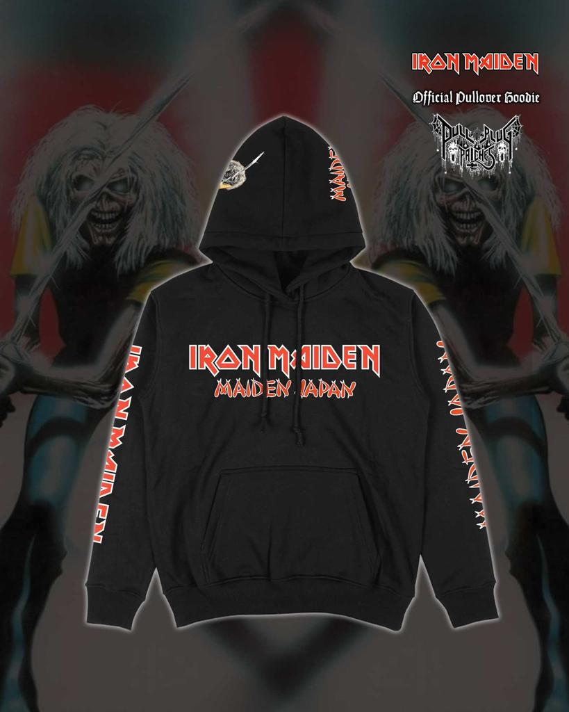 Iron Maiden - Maiden Japan Pullover Hoodie Men Women Oversized Streetwear Y2k Fleece Sweatshirt Heavy Metal Band Graphic Clothing