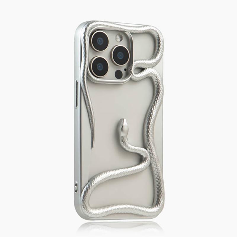 

Hollow Out Snake Plating Matte Phone Case For iPhone 17 Air 16 15 14 Plus 13 12 11 Pro Max Heat Dissipation Back Cover iPhone17 Pro