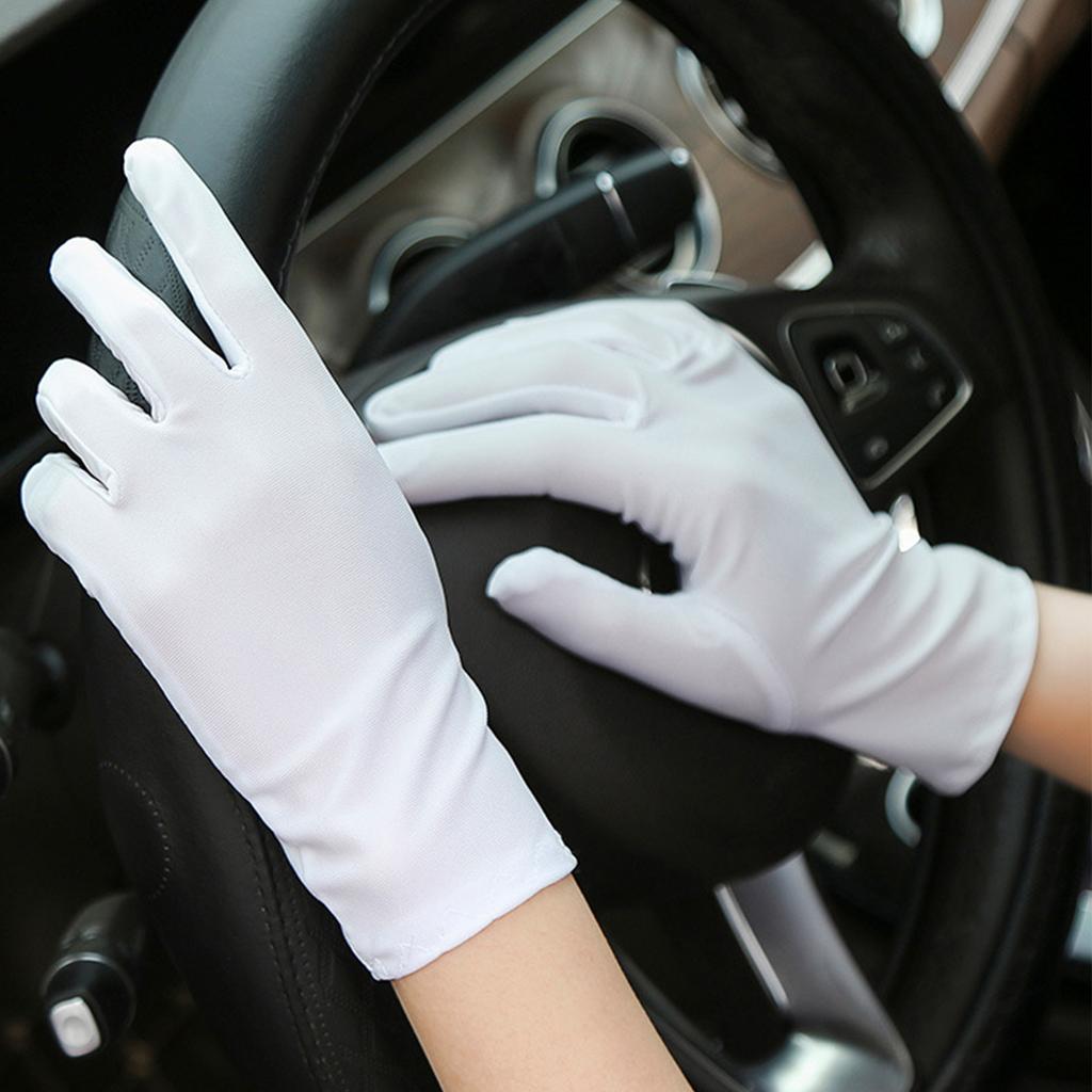 1pair Professional Jeweler Gloves Elastic Lining Men Women Breathable Mittens Salesperson Accessory