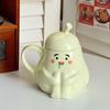 450ml Pear Shape Ceramic Mugs Cute Pear Shape Ceramic Drinkware with Handle and Lid Home Office Breakfast Milk Drink Mug