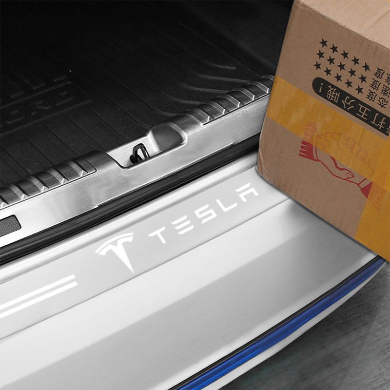 1 st Transparent Skyddsklistermärke för Bilbagagelucka Biltillbehör För Tesla Model 3 Model X S 2016-2023 Model Y Dekaler TM3 TMX