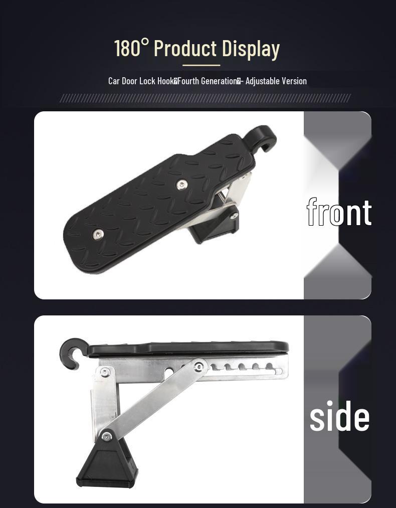 Universal Multifunctional Hook Pedal for Car Roof Access