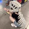 Dinosaurier-Skelett Plüschtier für Kinder mit superweichem Kurzflor für Geschenke und Sammler