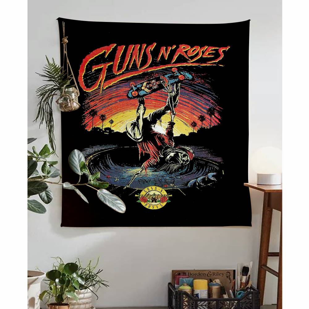 Cool Band GGuns N Roses Hanging Bohemian Tapestry Bohemian Wall Tapestries Mandala Kawaii Room Decor