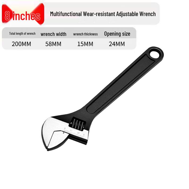 Multifunctional Universal Large Opening Adjustable Wrench - 6" & 8