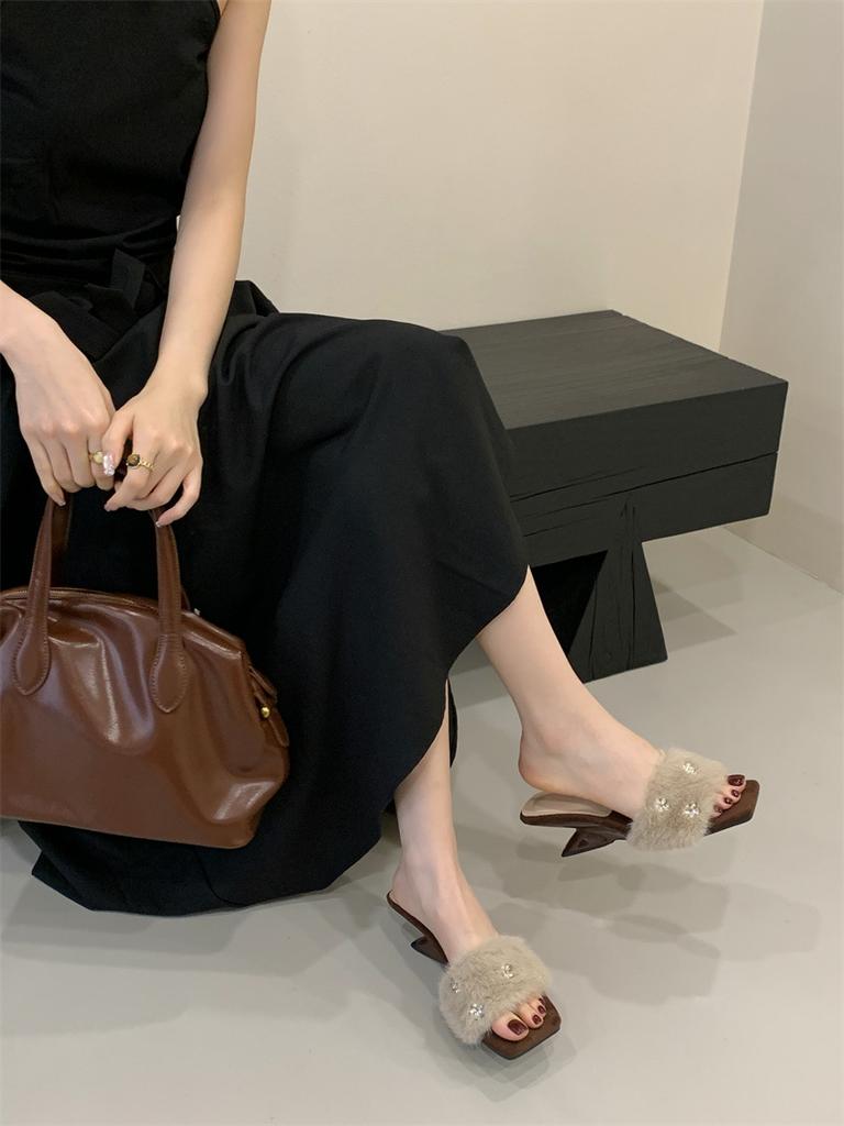 2025 Mao Mao Towed High-heeled Wedge-heeled Sandals 35-40 Yards