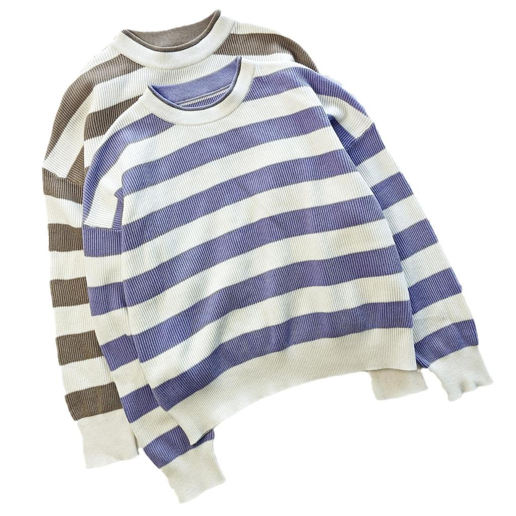 YIJIAN Women's Casual Striped Knit Sweater - Spring Fashion Staple