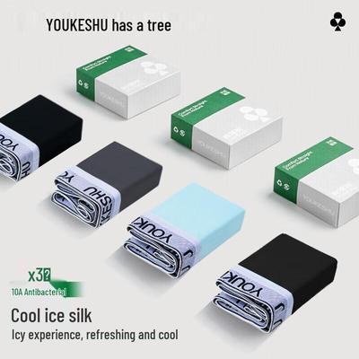 Men's Ice Silk Antibacterial Boxer Briefs