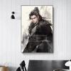Chinese Style Swordsman Poster Ancient Customs Handsome Prints Canvas Painting Wall Art Pictures Home Living Room Modern Decor