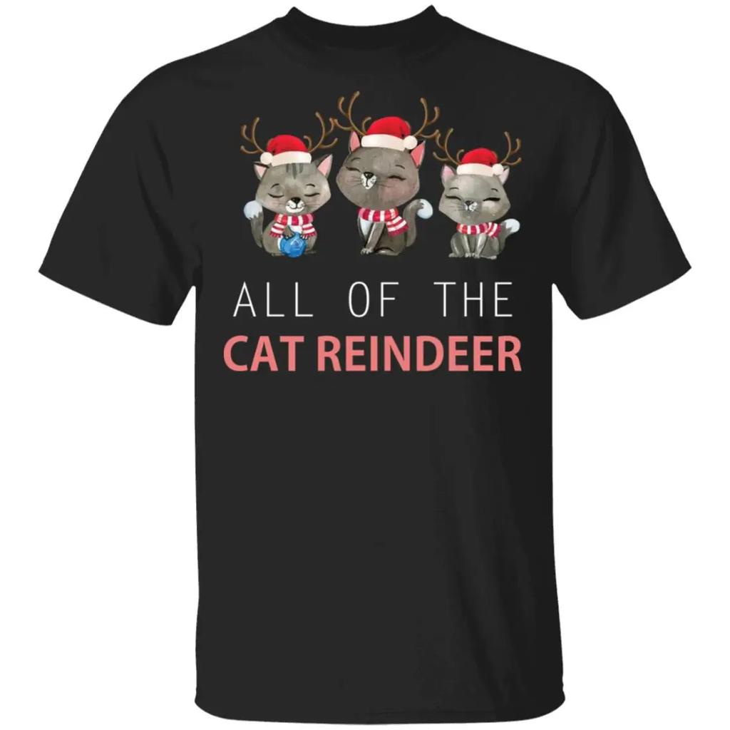 Cute Cat Reindeer Christmas T-shirt