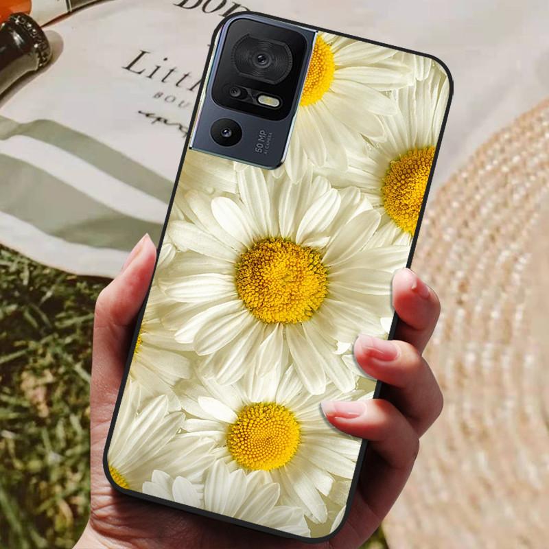 For TCL 40 SE Case 2023 Soft Black Silicone TPU Phone Back Cover for TCL 40SE Protective Capa Funda Bumper for TCL40SE Shells