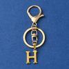 Elegant Keychain Letter Shape Stylish Key Holder Unique Key Ornament Stainless Steel Texture Perfect for Party and Daily
