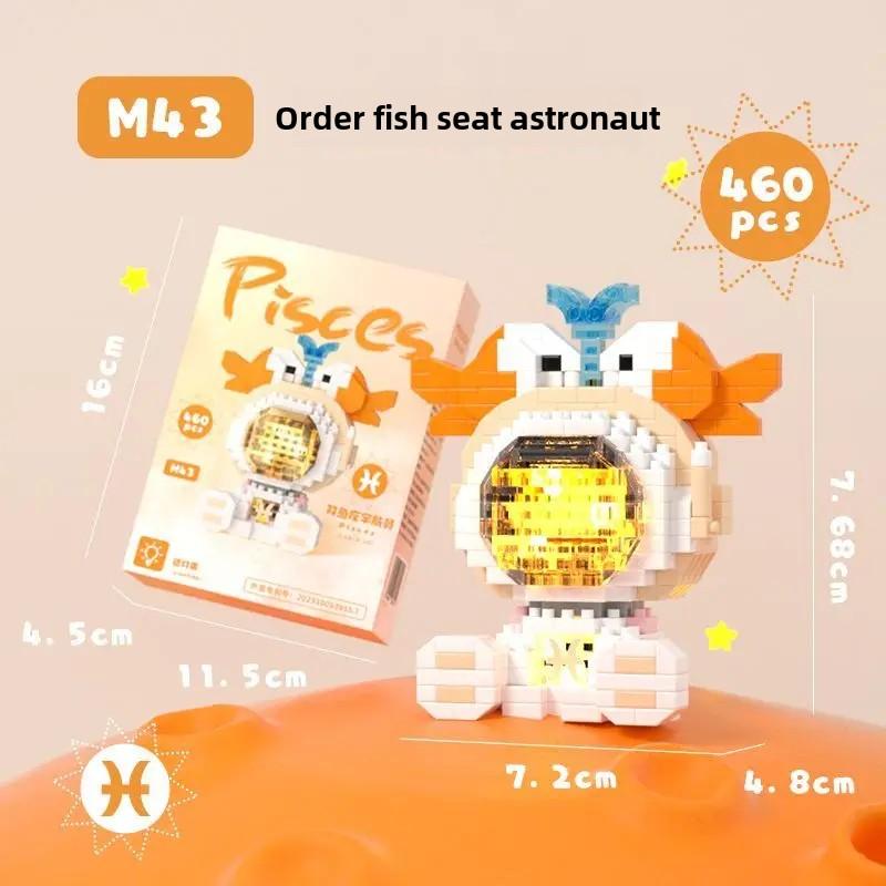 12 Zodiac Signs Assembled Building Blocks Small Particles Educational Toy Gifts