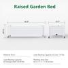 Raised Garden Bed with Wheels Outdoor Resin Weatherproof Planter Box with Drain Hole and Water Level Detector for Planting Plan