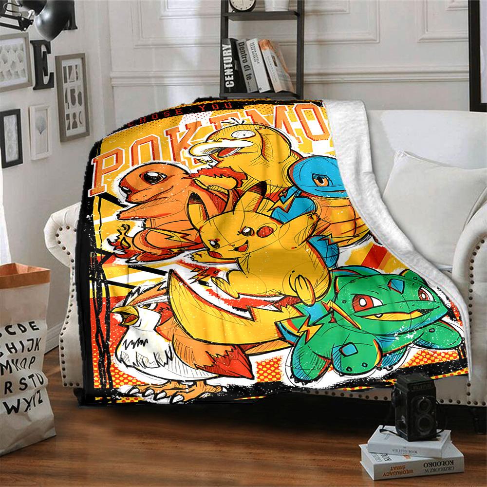 1pc Pokemon, Charmander Blanket Versatile for Couch, Office Bed