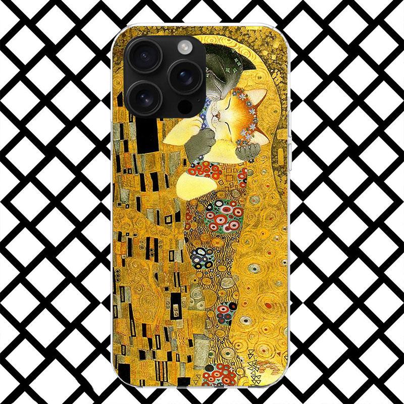 

Kiss by Gustav Klimt Phone Case for iPhone 17 Air 16 16E 15 14 Plus 13 Mini 12 11 Pro Max 7 8 + SE 2020 Soft Cover Fundas 11 Pro iPhone 17 Air