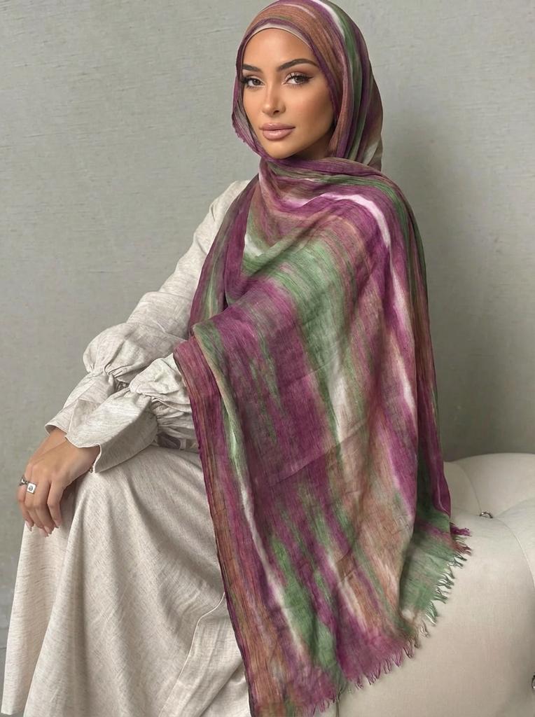 Women Big Size Plain Solid Cotton Rayon Crease Hijab Scarf Lady High Quality Wraps And Shawls Musulman Headband Islamic Turban
