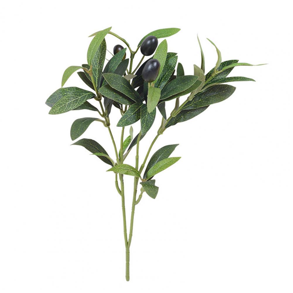 1 Branch Artificial Plant With Fake Fruit Realistic Looking 4 Forks Design Simulation Olive Branch Artificial Green Leaf зелёный