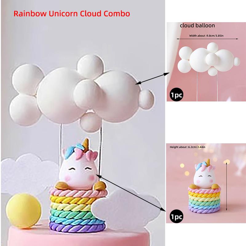 Rainbow Cake Topper Unicorn Birthday Party Decoration Kids Toddlers Birthday Party Happy Birthday Colorfu Rainbow Theme Supplies