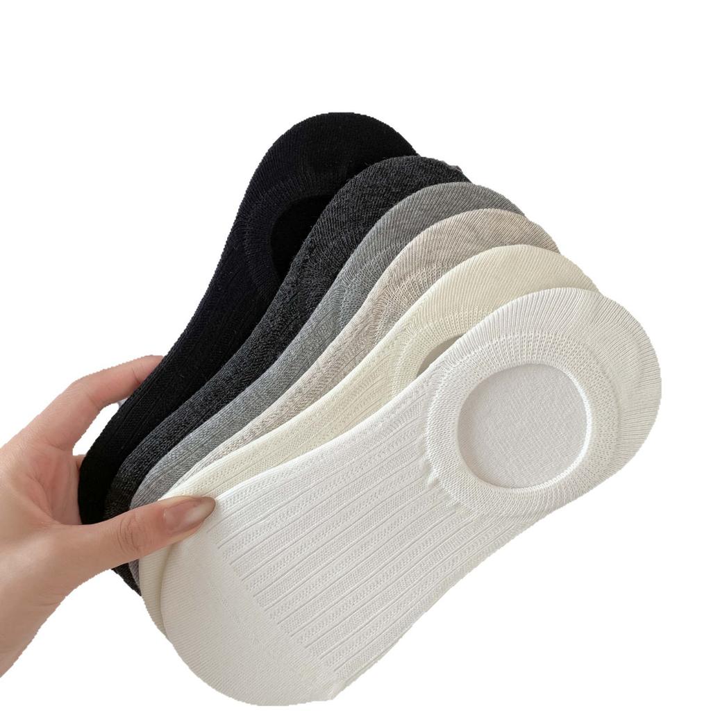 Ultra-Thin Mesh Invisible Socks For Women In Summer Non-Slip And Non-Falling Heel Socks For Women Solid Color Sweat-Absorbing Breathable Socks