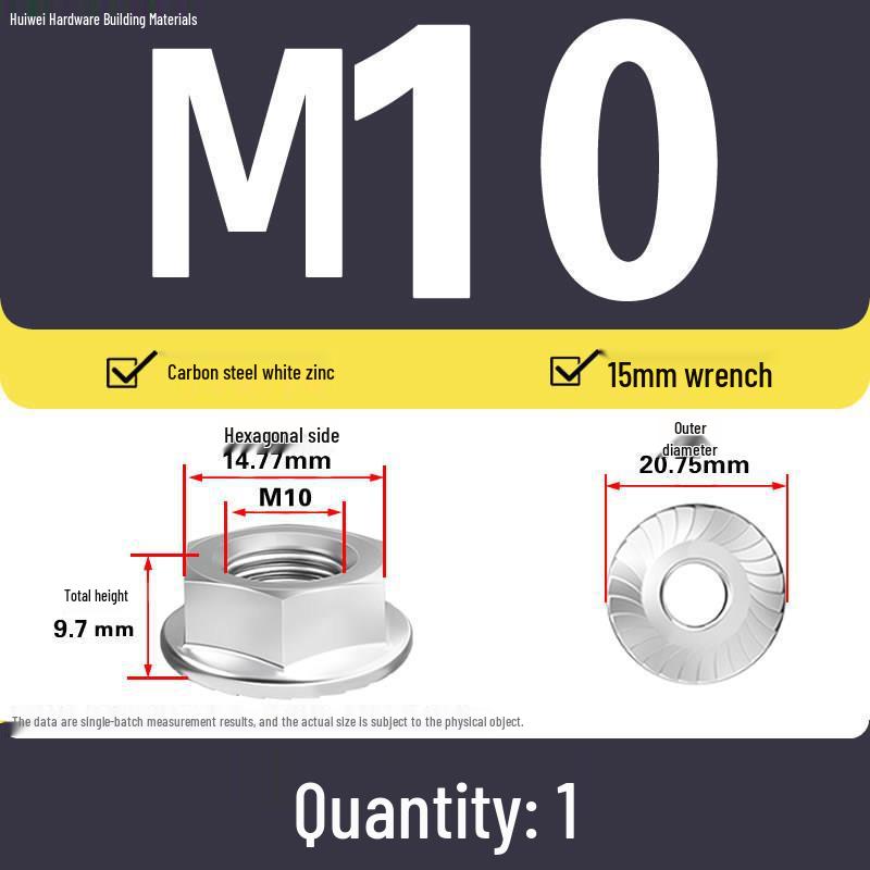 GB6177 Galvanized Hex Flange Nut with Anti-slip Teeth and Washer M4-M20