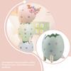 Kids Egg Shape Pen Holder Adorable Cartoon Replacement Dotted Solid Color Pencil Glue Container Organizer Birthday Gift