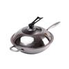Germany Non-stick Stainless Steel Wok for Induction and Gas Stoves, Flat-bottomed Cookware.