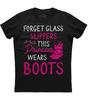 Prinzessin Cowboystiefel Western Cowgirl Mädchen Geschenk Unisex Schwarzes T-Shirt