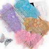Lace Mesh, Flat Mantle Embroidery Bead Sticker, Curtain Decoration Flower Cloth Sticker, Bright Diamond Pearl Bow.
