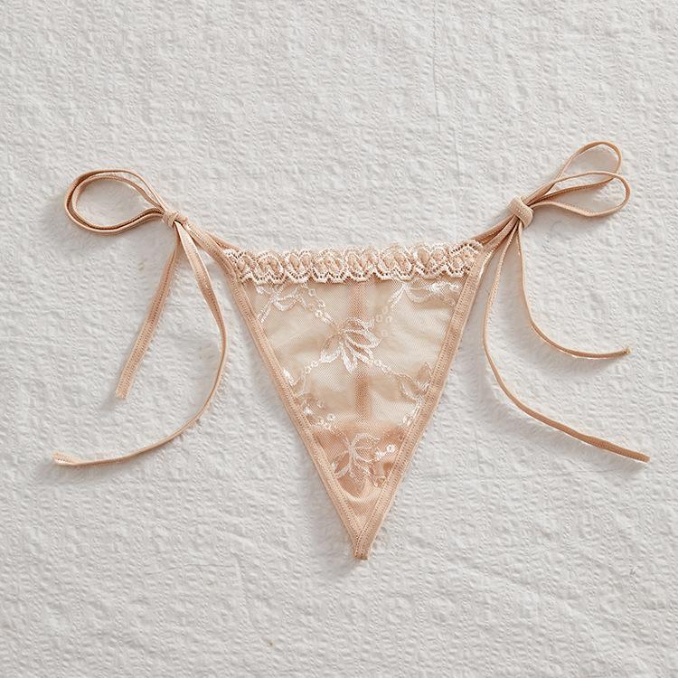 Damen Frühling und Sommer Sexy Transparentes Spitzen-Bindungs-String-Unterwäsche