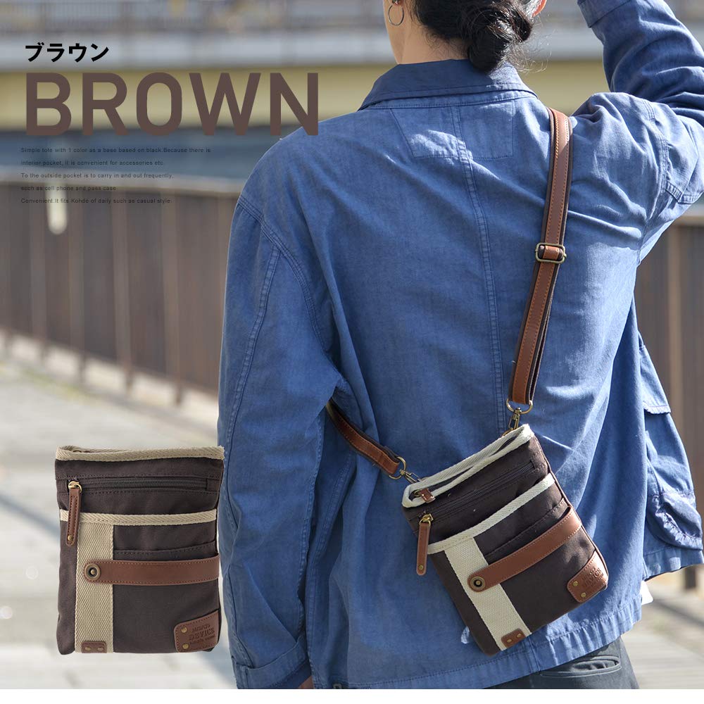 DEVICE Crossroads Canvas Scissor Bag Brown 2-Way -