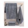 sakano Face Towel [Set of 10, Charcoal Gray, Approx. 35*75cm] Fluffy, Hotel Specification, High Speed Absorption, Soft Texture, Absorbent, Quick