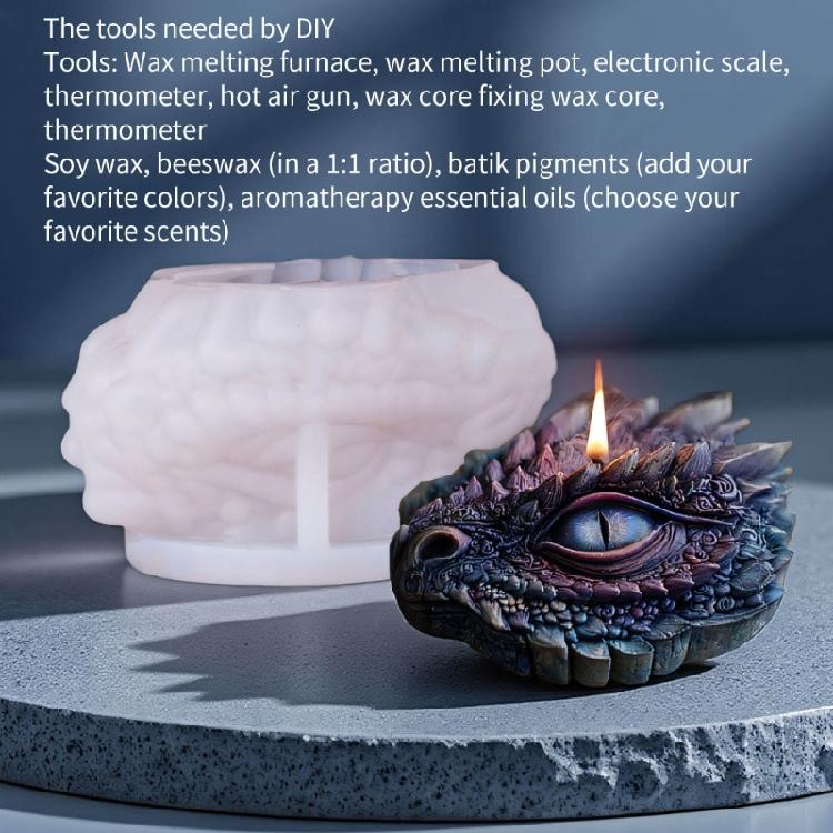Dragon Eye Shaped Silicone Candle Mould Detachable Reusable Craft Tool For Artistics Creation