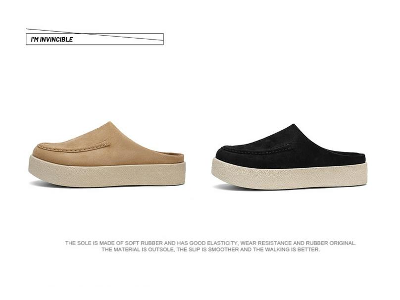 Sabots Birken pour hommes, modèle 2025, sans talon.: Chaussures décontractées tendance à semelles épaisses qui augmentent la hauteur