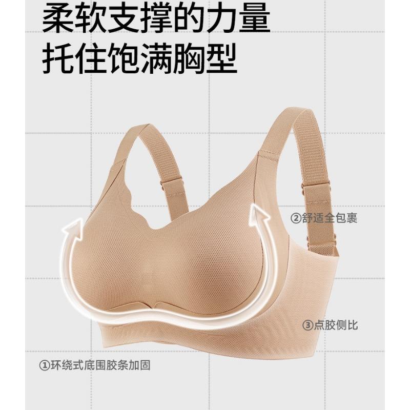 Women Plus Size Push Up Bra For Large Bust Shaping No Wire Backless Bra